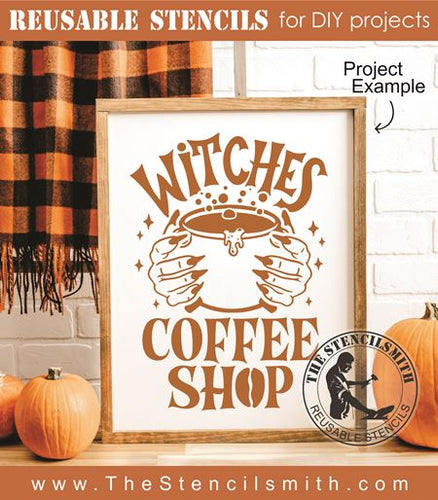 9115 Witches Coffee Shop stencil - The Stencilsmith