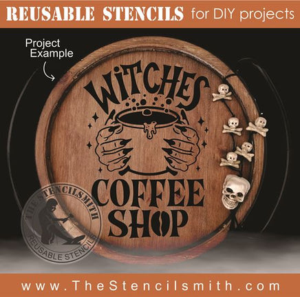 9115 Witches Coffee Shop stencil - The Stencilsmith