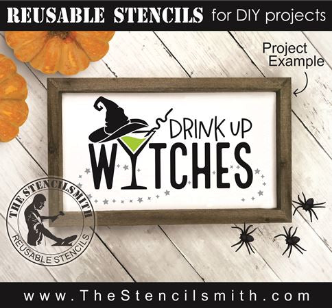 9116 drink up witches stencil - The Stencilsmith