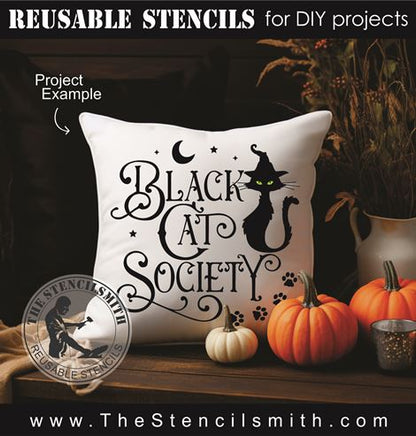 9118 Black Cat Society stencil - The Stencilsmith