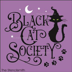 9118 Black Cat Society stencil - The Stencilsmith