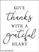 9124 give thanks with a grateful heart stencil - The Stencilsmith