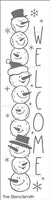 9135 Welcome snowman stack stencil - The Stencilsmith