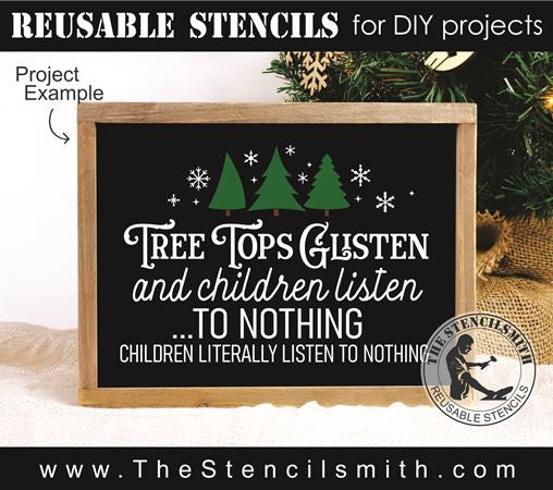 9139 tree tops glisten stencil - The Stencilsmith