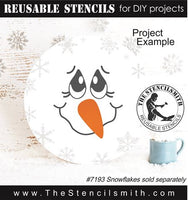 9160 Snowman faces stencil - The Stencilsmith