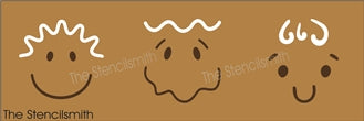 9170 gingerbread faces stencil - The Stencilsmith