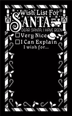 9171 Wish List for Santa Chalkboard stencil