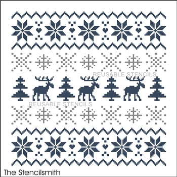9172 Christmas sweater stencil - The Stencilsmith