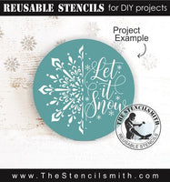 9175 Let it Snow snowflake stencil - The Stencilsmith