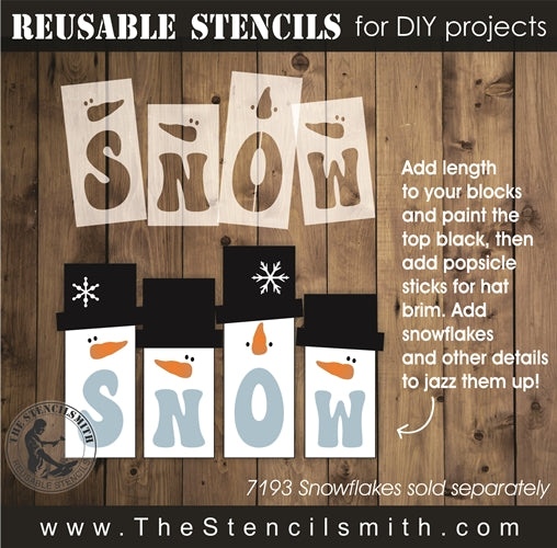 9180 SNOW 4pc stencil set - The Stencilsmith