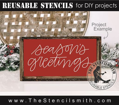 9193 season's greetings stencil - The Stencilsmith