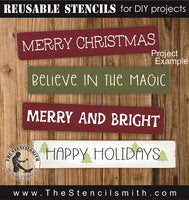 9196 Christmas Phrase Collection stencil - The Stencilsmith
