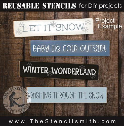 9202 Winter Phrase Collection stencil - The Stencilsmith