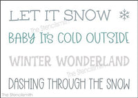 9202 Winter Phrase Collection stencil - The Stencilsmith