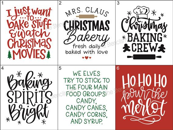 9209 Christmas Phrase stencils - The Stencilsmith