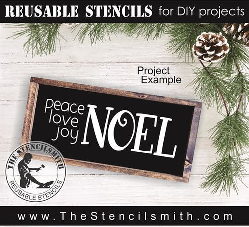 9217 peace love joy NOEL stencil - The Stencilsmith