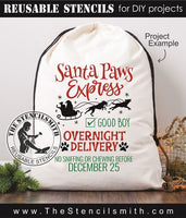 9223 Santa Paws Express stencil - The Stencilsmith