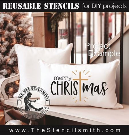 9227 merry CHRISTmas stencil - The Stencilsmith