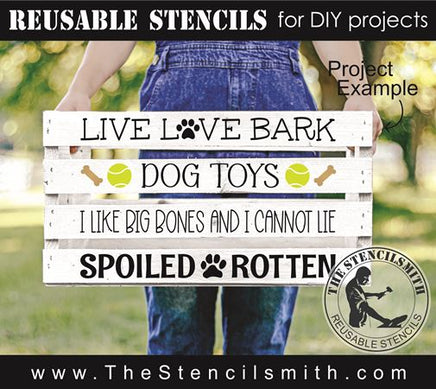 9237 Dog Phrase Collection stencil - The Stencilsmith