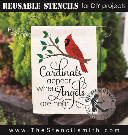 9242 Cardinals appear when angels stencil - The Stencilsmith