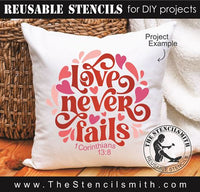 9243 Love Never Fails stencil - The Stencilsmith
