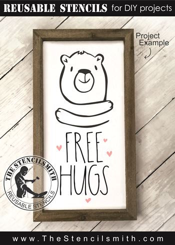9247 free hugs stencil - The Stencilsmith