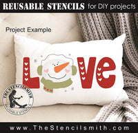 9264 LOVE snowman stencil - The Stencilsmith