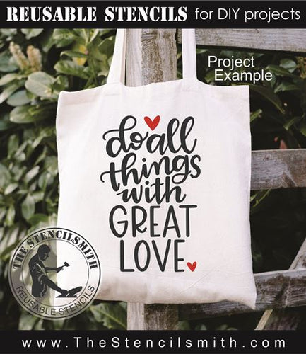 9267 do all things with great love stencil - The Stencilsmith
