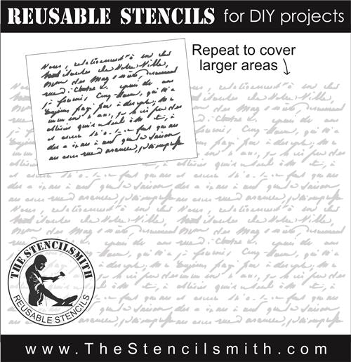 9283 vintage script stencil