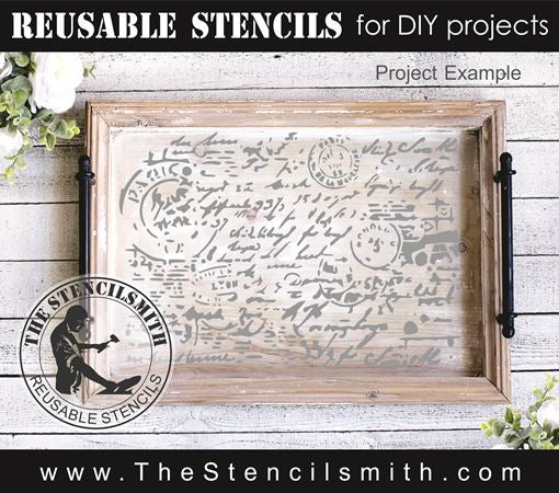 9284 vintage travel postage stencil - The Stencilsmith