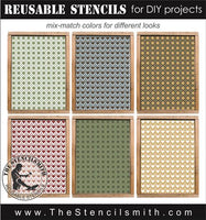 9285 Rattan Weave pattern stencil - The Stencilsmith