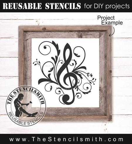 9316 treble clef stencil - The Stencilsmith