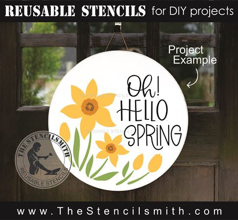 9321 Oh! Hello Spring stencil - The Stencilsmith