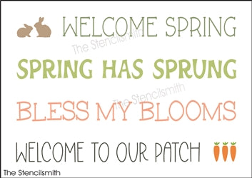 9328 Spring Phrase Collection stencil