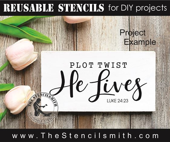 9347 plot twist He Lives stencil - The Stencilsmith