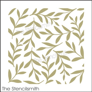 9360 Leaf Sprig Background Stencil - The Stencilsmith