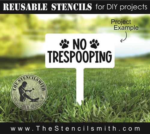 9367 No Trespooping Stencil - The Stencilsmith