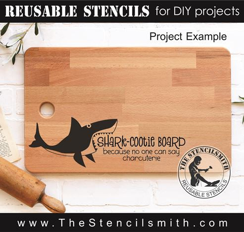 9380 Shark-cootie Board stencil - The Stencilsmith