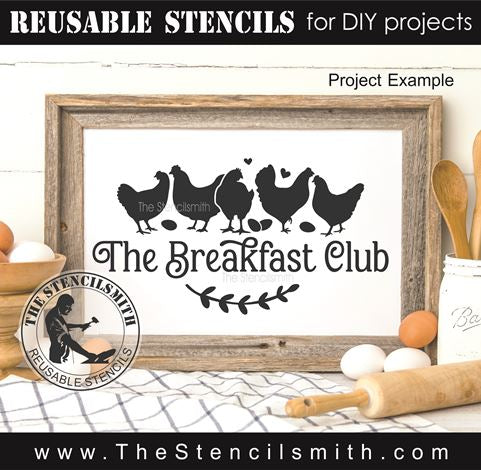 9391 the breakfast club chicken stencil - The Stencilsmith