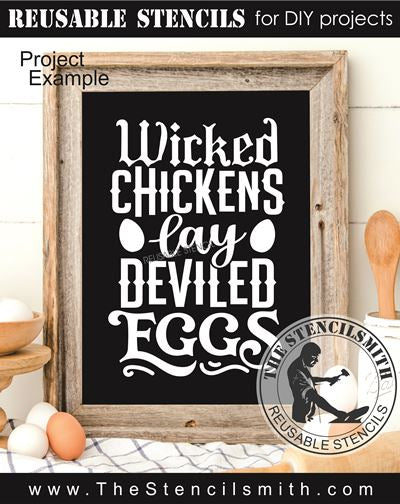 9398 wicked chickens stencil - The Stencilsmith