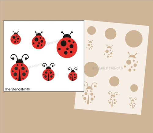 9418 ladybugs stencil