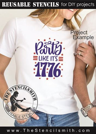 9489 Party like it's 1776 stencil - The Stencilsmith