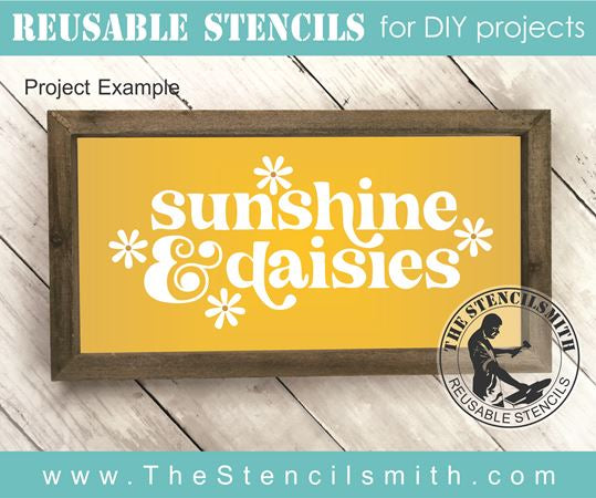 9534 Sunshine & Daisies stencil - The Stencilsmith