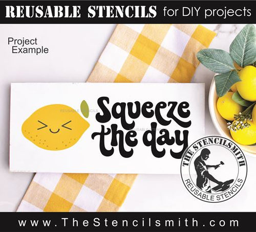 9535 Squeeze the Day lemon stencil - The Stencilsmith