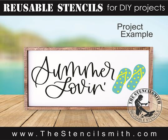9536 Summer Lovin' flip flop stencil - The Stencilsmith