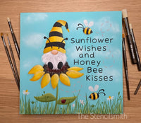 9470 Sunflower Wishes gnome stencil