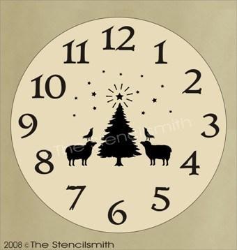 103 - Primitive Christmas Clock - The Stencilsmith