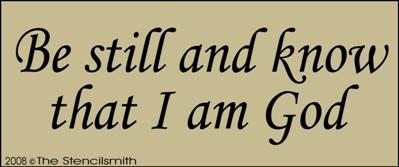 Be still and know that I am God - The Stencilsmith