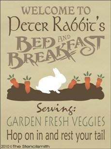 1088 - Peter Rabbit's Bed & Breakfast - The Stencilsmith