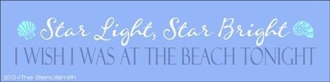 1099 - Star Light Star Bright  ... wish beach - The Stencilsmith